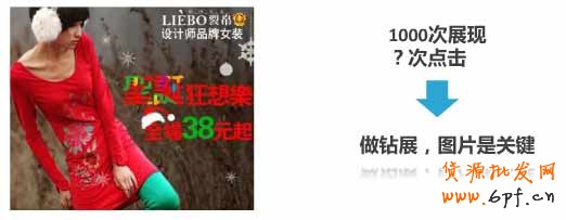 1000次展現 ？次點擊 ---> 做鉆展，圖片是關鍵