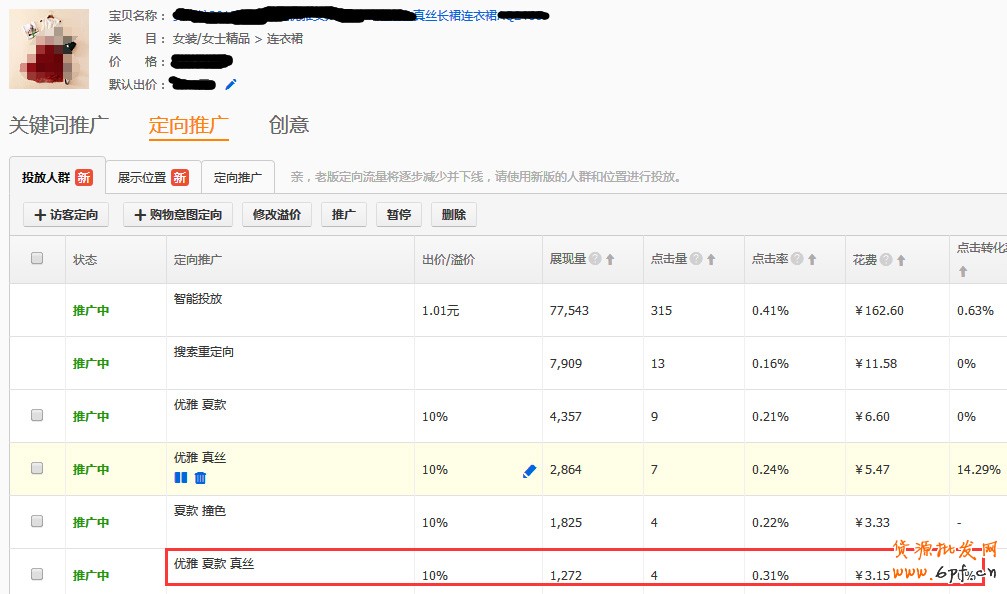直通車定向推廣
