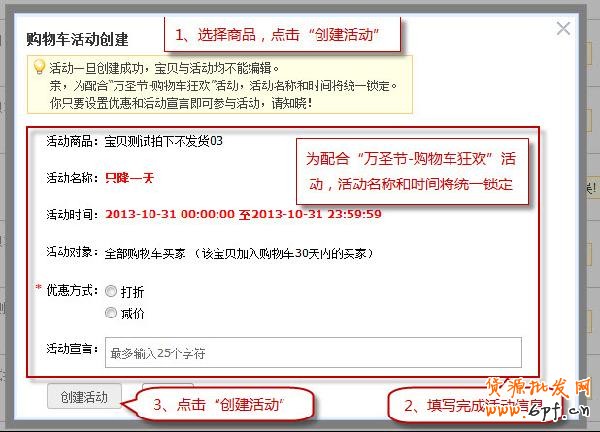 購(gòu)物車營(yíng)銷活動(dòng)創(chuàng)建