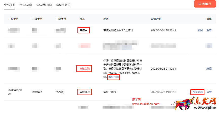 視頻號小店類目資質
