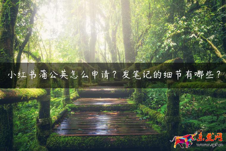 小紅書蒲公英怎么申請？發筆記的細節有哪些？